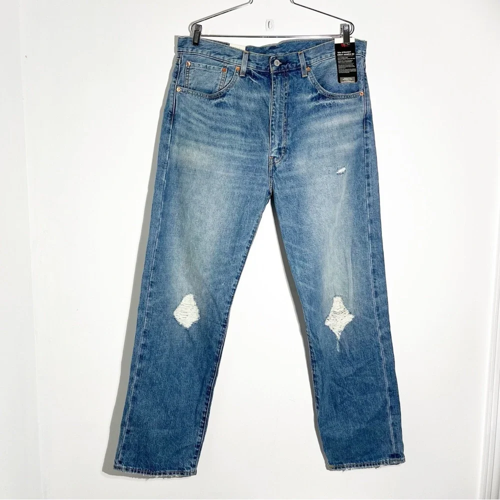 NWT Levi's 50s Straight Denim Jeans Medium Rinse Blue Size 36